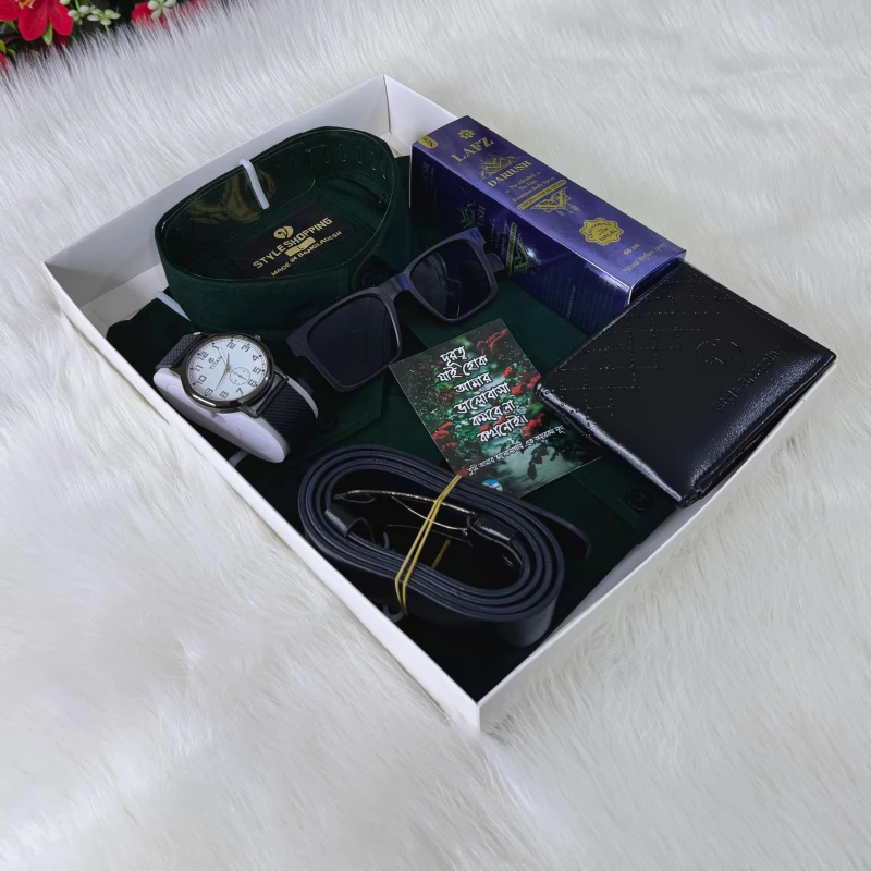 Shirt Combo Green | Full Sleeve 100% High Quality Shirt Oxford cotton fabric (P-2070)