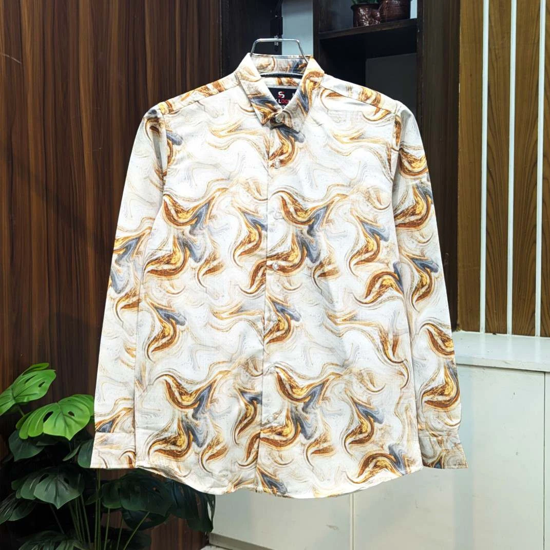 Premium Stylish China Floral Printed Men's Shirt
