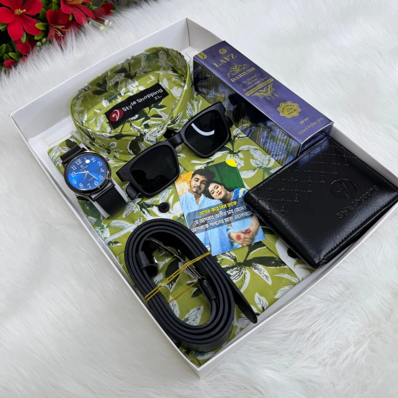 Shirt Combo Green | Full Sleeve 100% High Quality Shirt Oxford cotton fabric (P-2070)