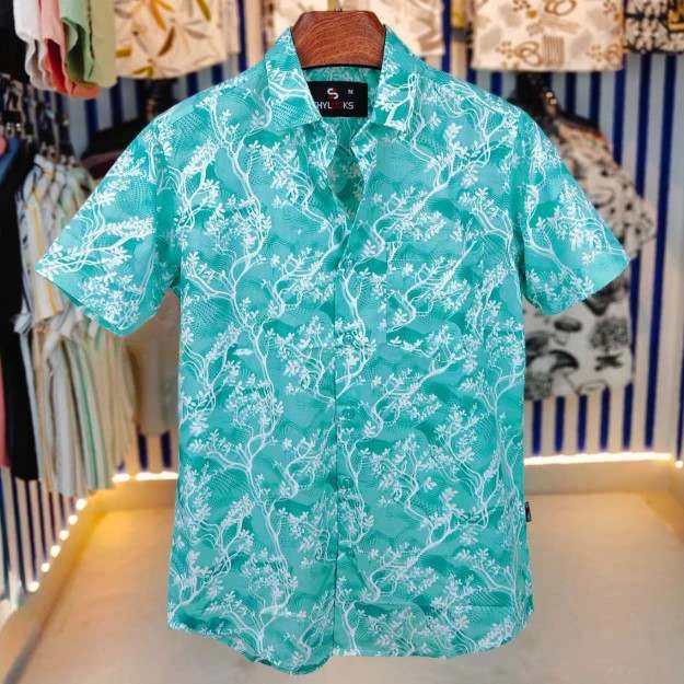 Premium Stylish China Floral Printed Men's Shirt