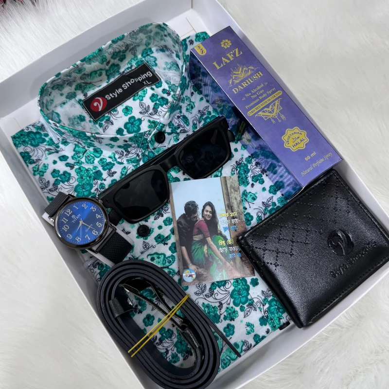 Shirt Combo Green | Full Sleeve 100% High Quality Shirt Oxford cotton fabric (P-2070)