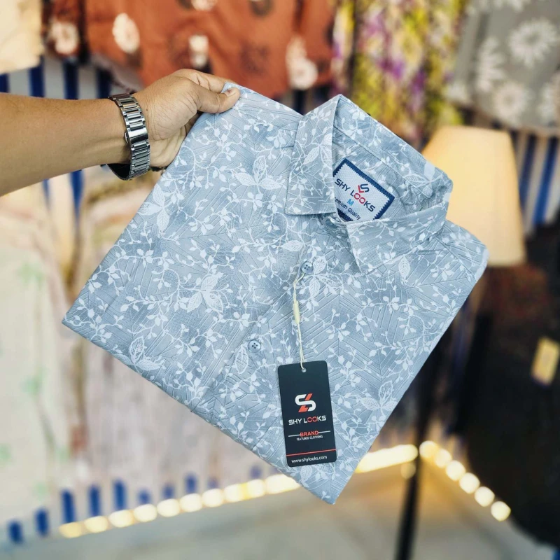 Premium Stylish China Floral Printed Men's Shirt