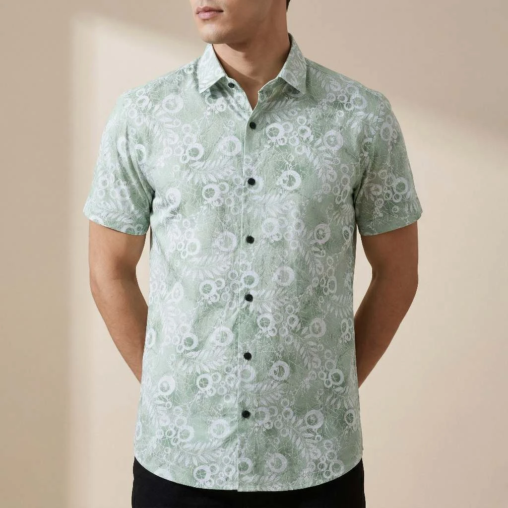 Premium Stylish China Floral Printed Men's Shirt